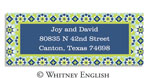 Whitney English Address Labels - Moorish Blue (Holiday) (615204)